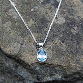 (OTP1) Oval Topaz Pendant