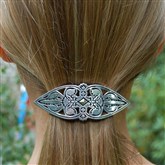 (HS7) Pewter Fleur de Lys Hairslide