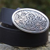 (PB002) Narrow Serpents Pewter Buckled Belt