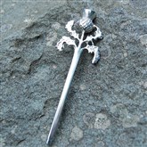 (KP13) Pewter Thistle Kilt Pin