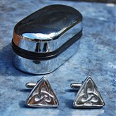 (CUF4) Triangular Celtic Cufflinks