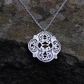 (SCP31) Silver Medieval Round Pendant