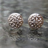 (CU11) Silver Celtic Cufflinks