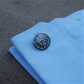 (CUF9) Round Thistle Cufflinks