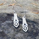(SCE45) Silver Celtic Arrow Earrings