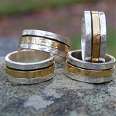 (STR3) Silver Spinning Ring