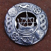 (SCB004) Silver Celtic Birlinn Brooch