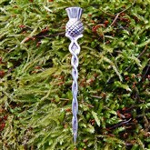 (KPS6) Thistle Silver Kilt Pin