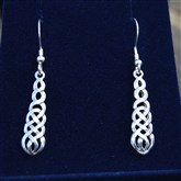 (SCE23) Silver Fine Celtic Earrings