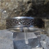 (SCR5) Silver Micro-Engraved Celtic Ring