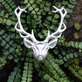 (SBR01) Silver Stag Brooch