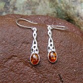 (AED2) Celtic Amber Earrings