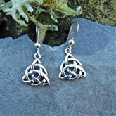 (SCE12) Silver Celtic Tri-Drop Earrings