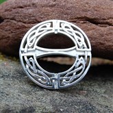 (SCB0001) Silver Celtic Scarf Ring or Brooch