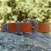 (WB5) Tan Western 3-part Set Belt