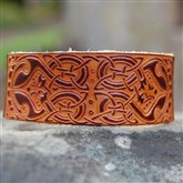 (LW1) 2.5cm Celtic Leather Wristlet