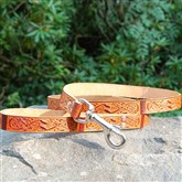 (DL4) Celtic Leather Dog Lead