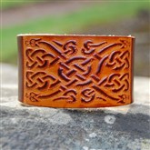 (LW13) 4cm Celtic Leather Wristlet