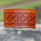 (LW15) 3cm Celtic Leather Wristlet