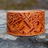 (LW16) 4cm Celtic Leather Wristlet