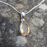 (CP9) Tear Drop Citrine Pendant