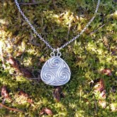 (SCP36) Silver Triskele Pendant