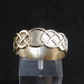 (GR2) Wide Gold Celtic Ring