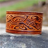 (LW14) 4cm Celtic Leather Wristlet